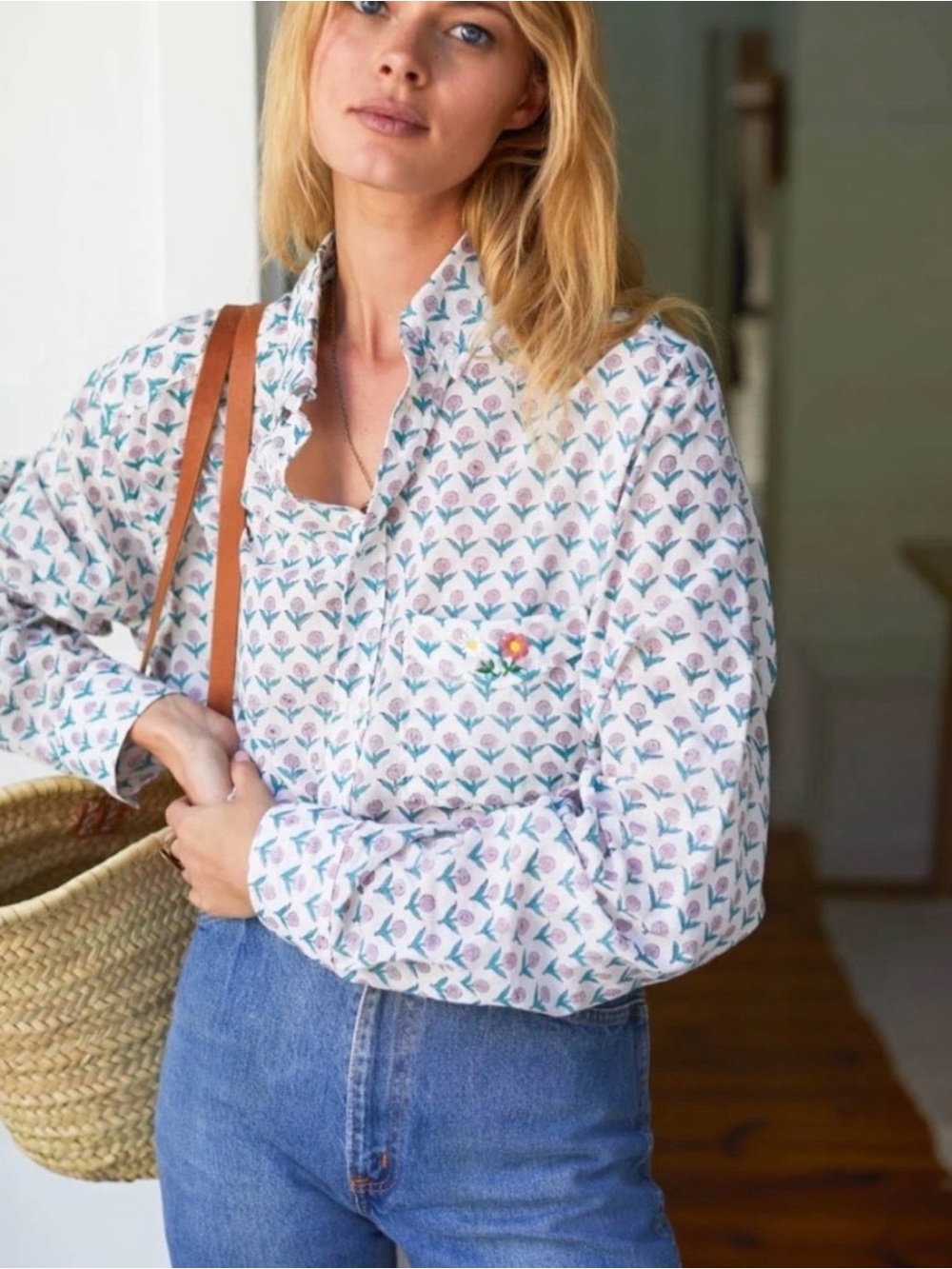 EMERSON FRY RYAN SHIRT - LITTLE FRANCES ROSE ORGANIC - India Collection